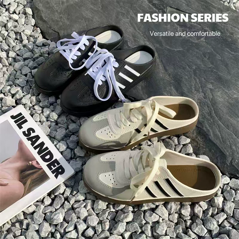 Три бара туфли для девочек 2025 новые весенние ретро ленивые повседневные туфли