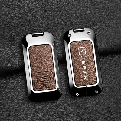 Car key bag case 2026 model Max/Ultra full - jikrypton-c-modeldouble-sided-leather-with-lychee-pattern-in-brown