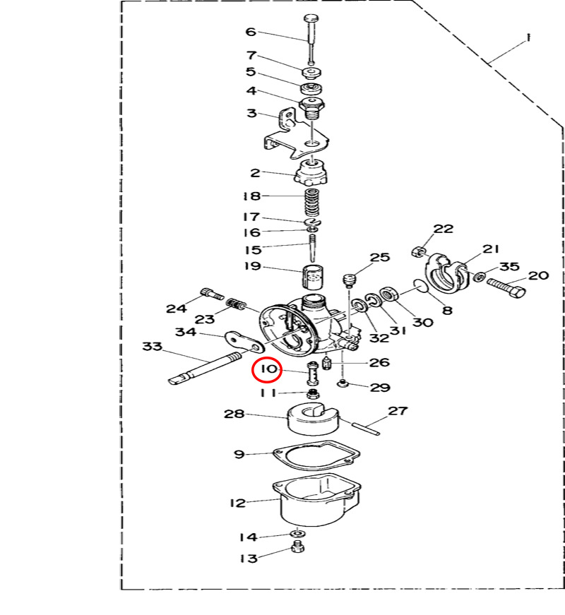 10)翟墨DEMONS舷外机船外挂机橡皮艇冲锋舟6A1-14341-01