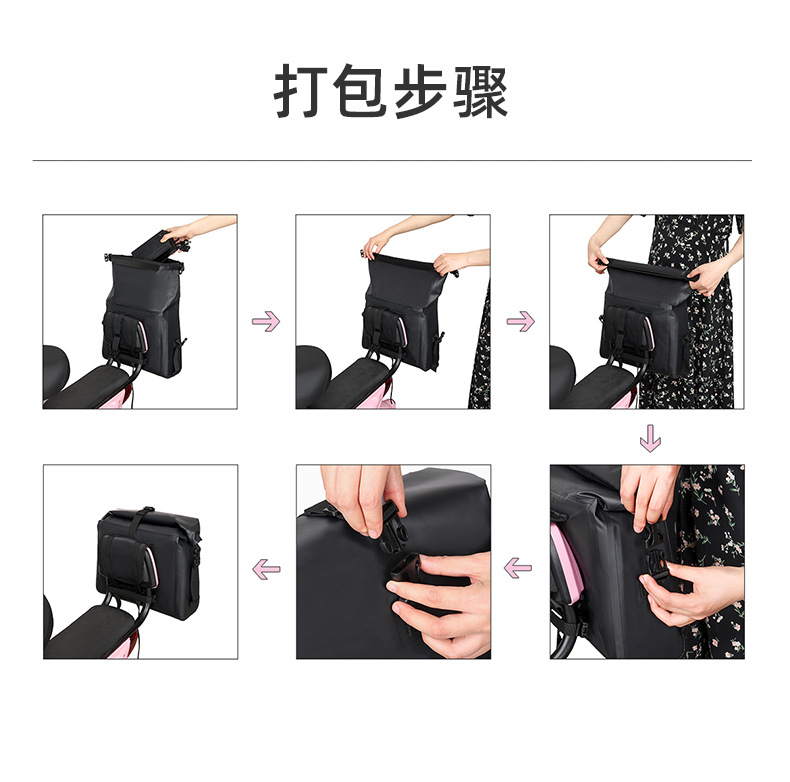 Waterproof Electric Vehicle Hanging Bag, Front Storage Pocket, Storage Hanging Bag, Battery Vehicle Storage Bag, Rear Backrest Storage Pocket