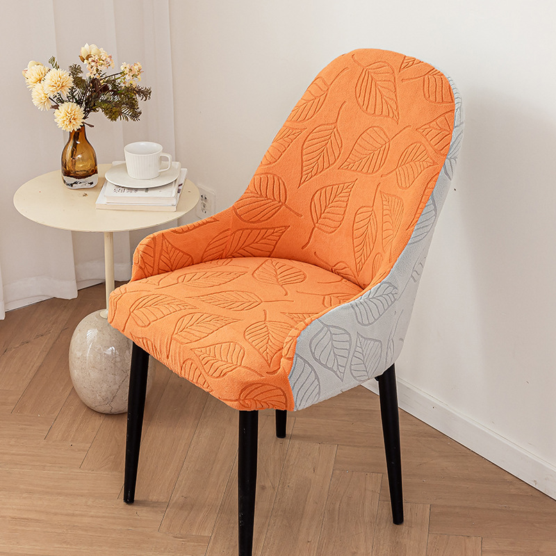 Funda para silla con doble reposabrazos curvada para uso doméstico, funda gruesa de jacquard para taburete, funda elástica universal para silla de comedor de restaurante.