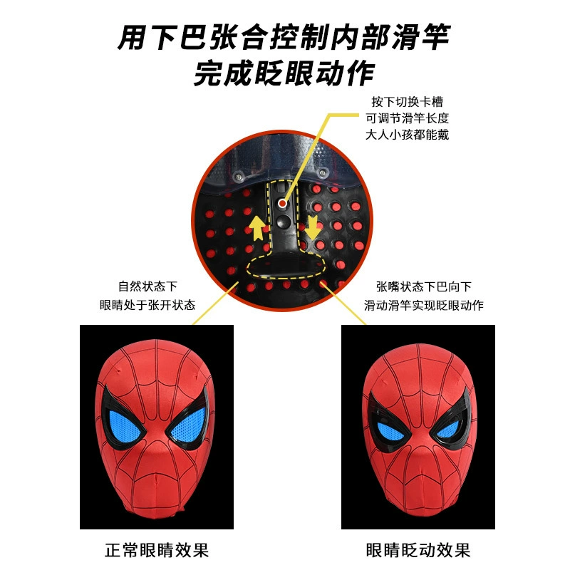Movable helmet, hat, mask, electric genuine toy, Spiderman