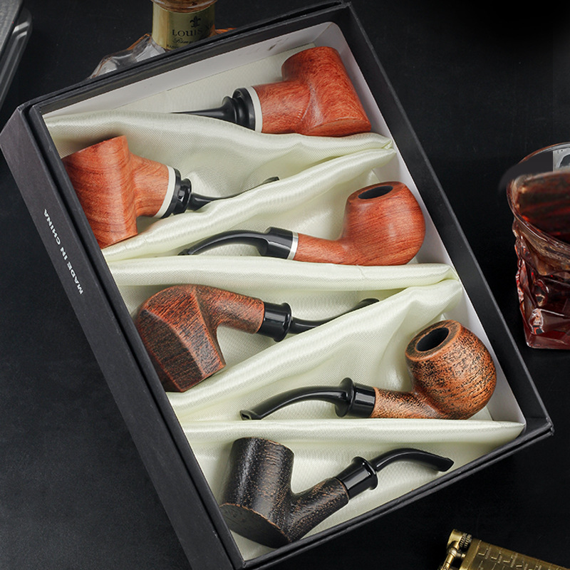 花梨木烟斗可拆卸易清理过滤式手工旱烟斗男士手工实木烟斗烟丝斗