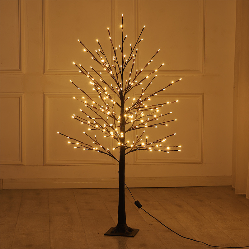 LED árbol lámpara simulación de abedul navidad lámpara decorativa nueva casa diseño de árbol luminoso de navidad lámpara decorativa