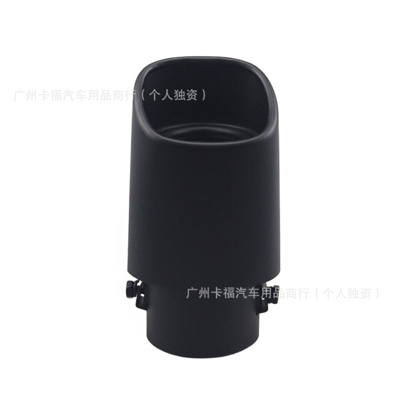 Universal Square Muffler for Cross-Border Use, Stainless Steel 63mm Exhaust Pipe, Modified Car Decorative Muffler, Sound Wave Tailpipe