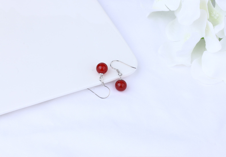 1 Pair 925 Sterling Silver Gem Geometric Drop Earrings display picture 16