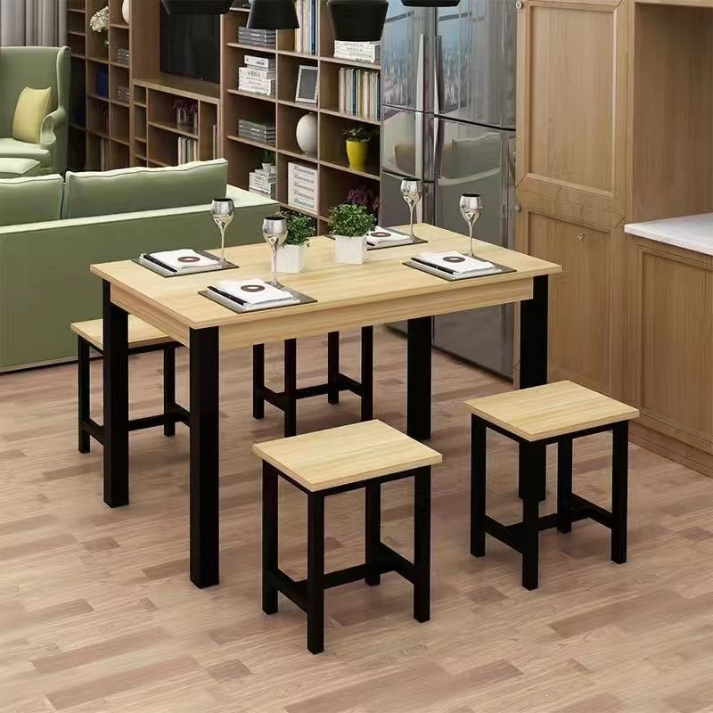 饭店餐桌椅组合简易长方形现代简约家用吃饭快餐桌小吃店商用桌子|undefined