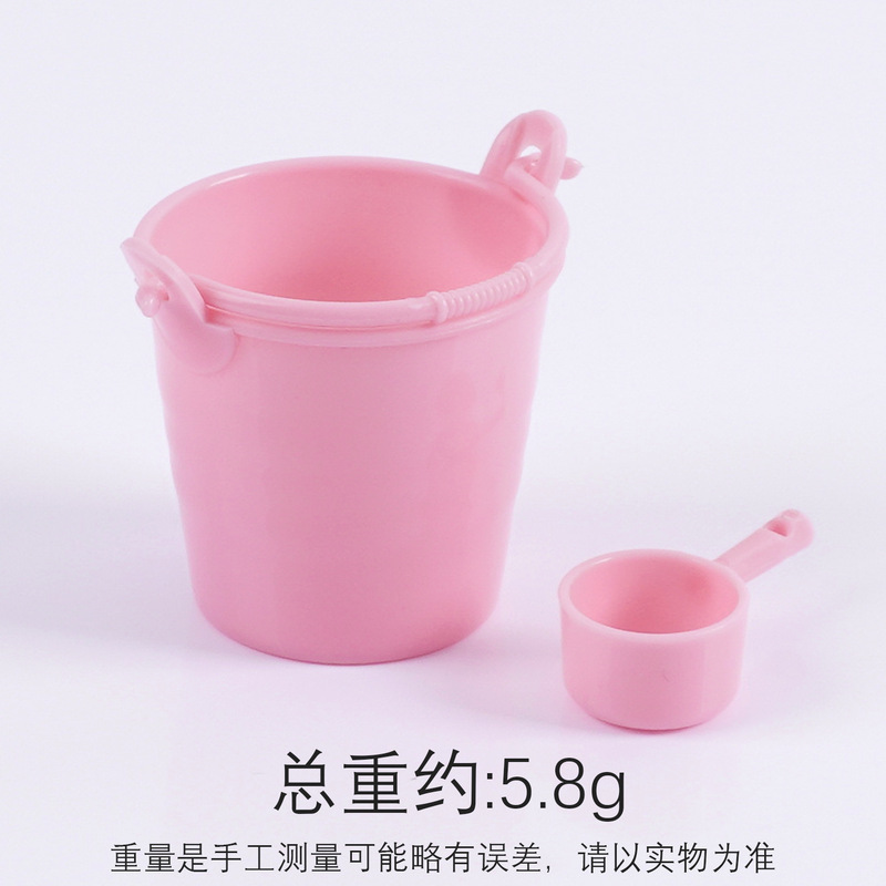 仿真迷你水桶塑料桶水瓢模型玩具微缩娃娃屋手提小桶过家家玩具|undefined