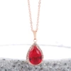 Red necklace drop-shaped