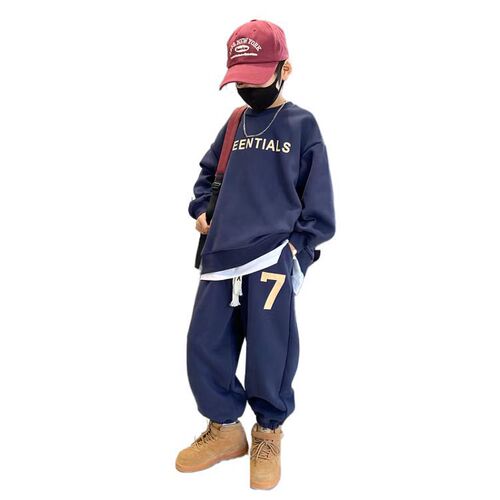 Boys' Spring Sports Suit  New Children's Clothing Spring and Autumn Style for Middle and Large Children to Hit the Street Spring Handsome Boy Trend
