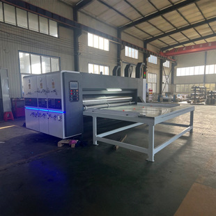 Semi-automatic two-color printing die cutting machine carton factory production equipment corrugated carton ink printing machine