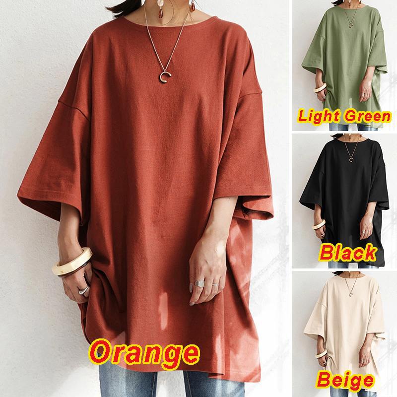 Japanese Style Fresh Shirt 2022 Summer Japanese Style Fresh Sweet Cotton Linen Pullover Round Neck Loose Women's T-shirt