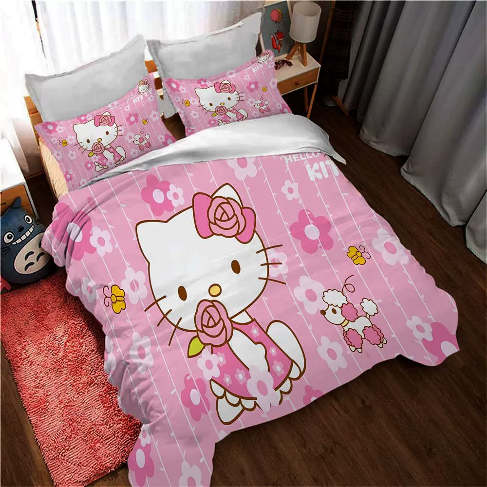 Пододеяльник Cartoon Fuchsia, полиэстер 90 г, цифровая печать, разные размеры (с наволочками)