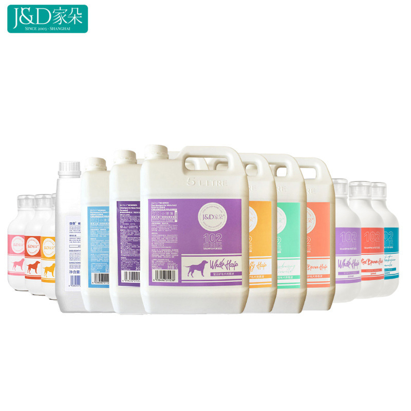 Jia Duo Pet Shampoo 102 Series for Dogs and Cats, Antibacterial, Deodorizing, Deep Cleaning, Oatmeal Coat Conditioner, Large Bottle