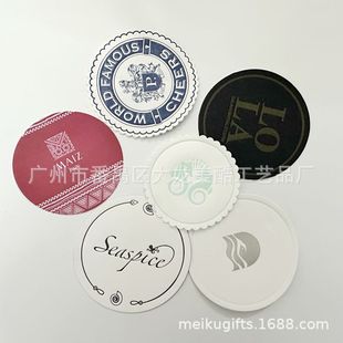 Hotel Disposable Supplies Absorbent Paper Coasters Cotton Paper Coasters Cup Lids Customized Tissue Coasters