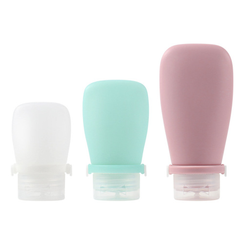 New strap leak-proof silicone dispensing bottle portable home and outdoor travel set facial cleanser cosmetics lotion storage bottle