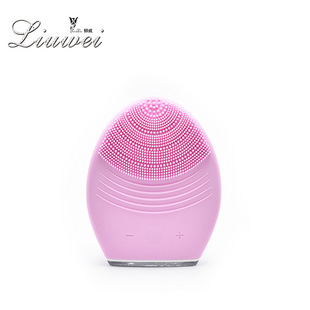 Factory Direct Sales Electric Silicone Facial Cleansing Machine Pore Beauty Cleaner Facial Cleansing Brush Artifact