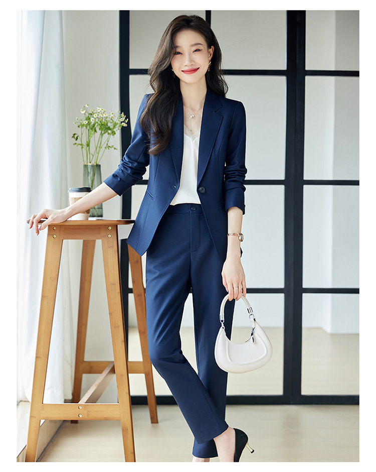 法米姿 秋冬新款时尚修身职业装高端工装西服两件套
