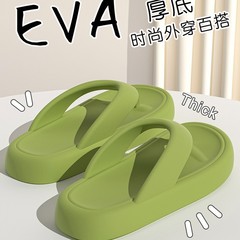 卸売りの夏の外は人の字を着て女性の金を引っ張って2025夏の新型の屋外の滑り止めの柔らかい底の臭いのない足の1字のスリッパ