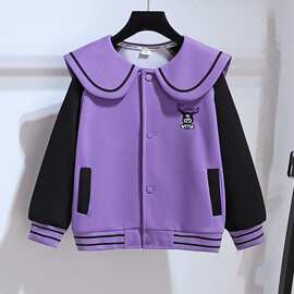 女童棒球服外套春秋新款儿童秋季衣服女大童洋气小女孩夹克衫上衣