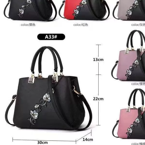 Women's Bag 2023 Autumn and Winter New Fashionable Middle-aged Mother Silk Scarf Hand Bag Atmospheric Contrast Shoulder Crossbody Handbag