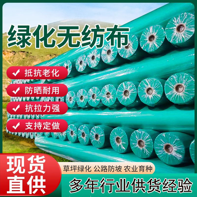厂家pp绿化无纺布边坡护坡不织布盖土保湿透气防尘加厚透气加厚