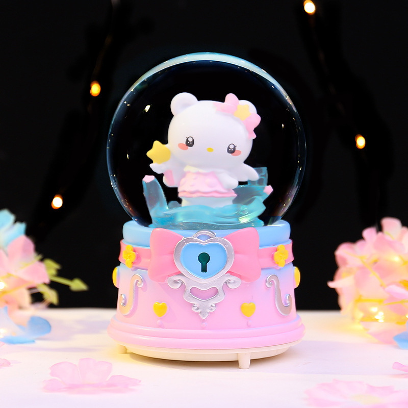 卡通水晶球发光小夜灯星空情书家居桌面摆件儿童生日礼物小礼品|undefined