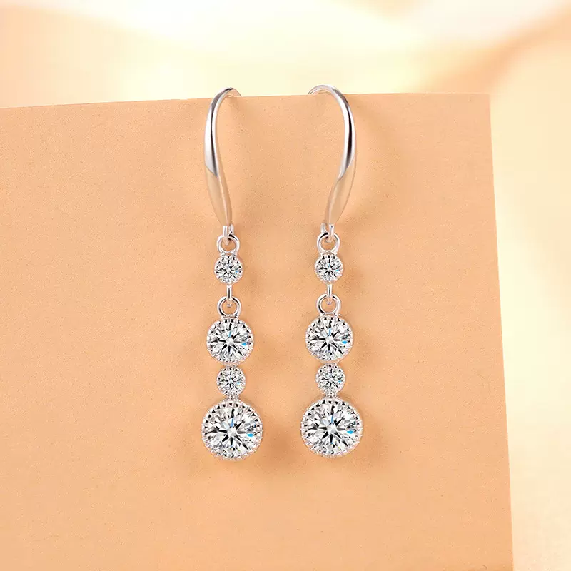 摩天轮挚爱耳环女简约百搭S925纯银电镀小众设计高级耳饰不易掉色