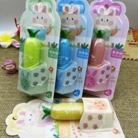 Бальзам для губ Lip point soft cute, увлажняющий, 25-796, новый, для студентов, мужчин и женщин, морковный, милый, оптом