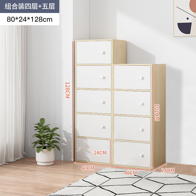 Pecho de cajones armario de almacenamiento de dormitorio armario de pared Luz de madera de lujo simple moderno dormitorio principal mesita de noche cajón gabinete