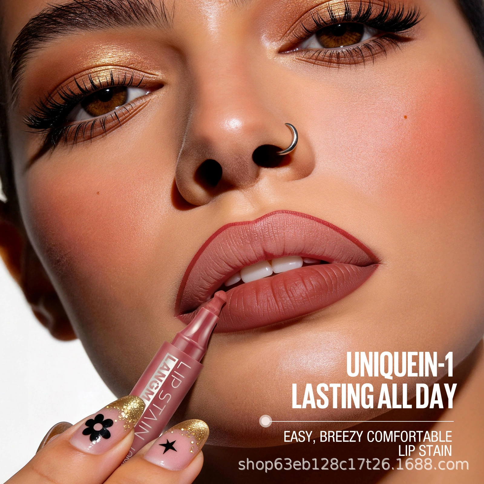 Контур для губ Liquid Lip Liner (LANGMANNI), стойкий, 3 мл, набор из 6 оттенков, тонкий аппликатор