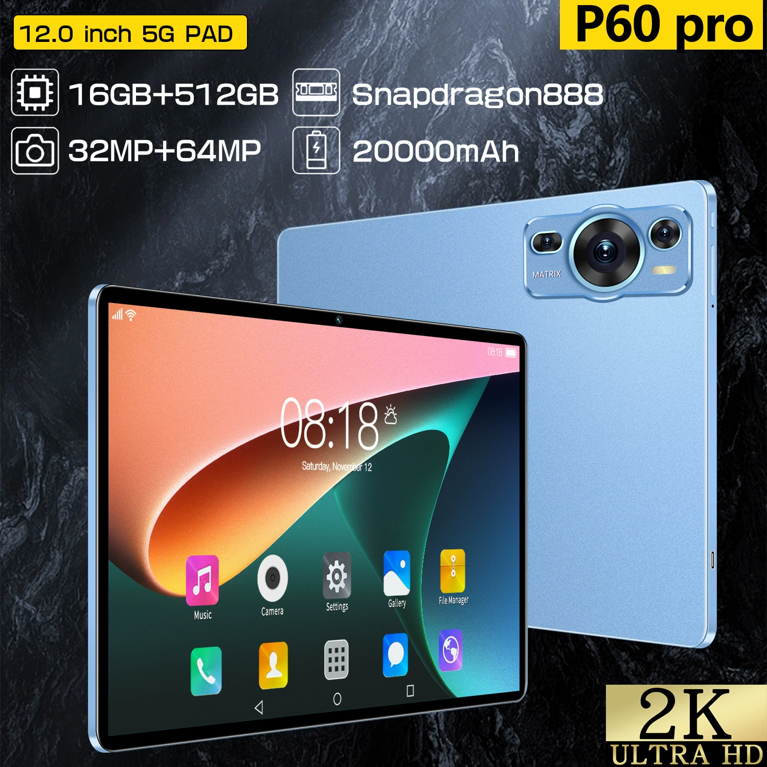 P60 PRO новая платформа бортового компьютера 10.1 дюйма 16+512Г офисно-развлекательный планшет (популярная модель)