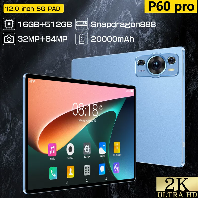 P60 PRO новая платформа бортового компьютера 10.1 дюйма 16+512Г офисно-развлекательный планшет (популярная модель)