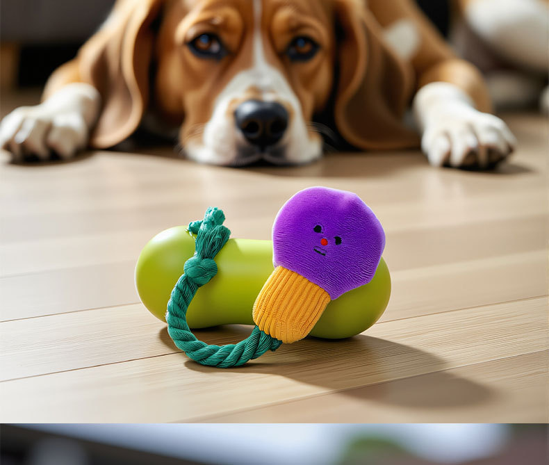 Jucărie de pluș pentru câini în formă de bec cu sunet_voghion.com