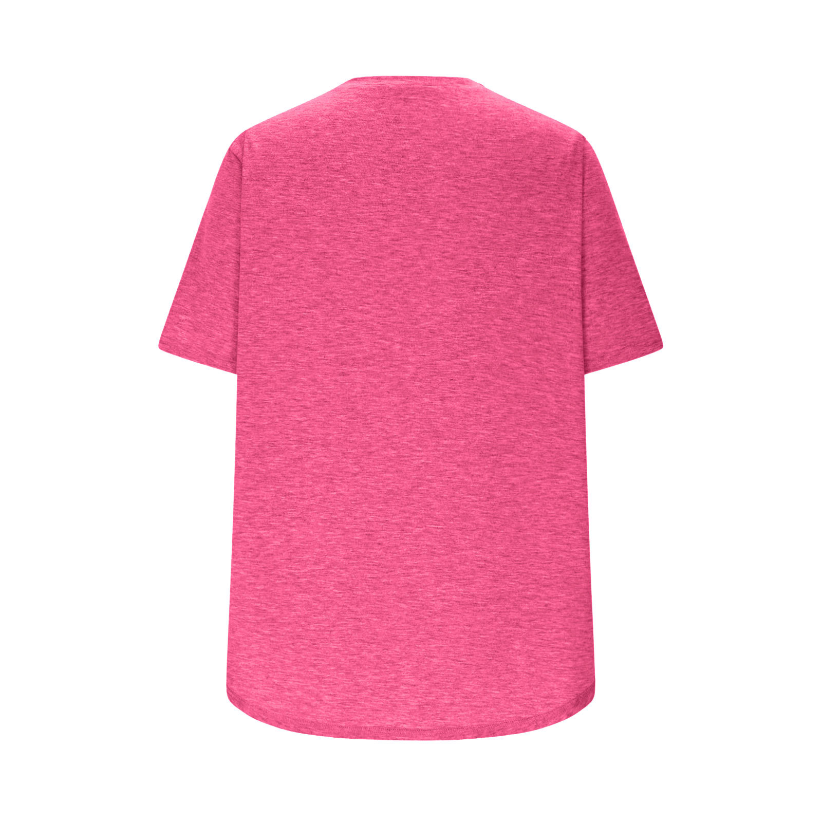 European And American Cross-border Summer New Women's Casual Loose Fashion Short-sleeve Solid Color Round-neck Pullover_ecoleips.com