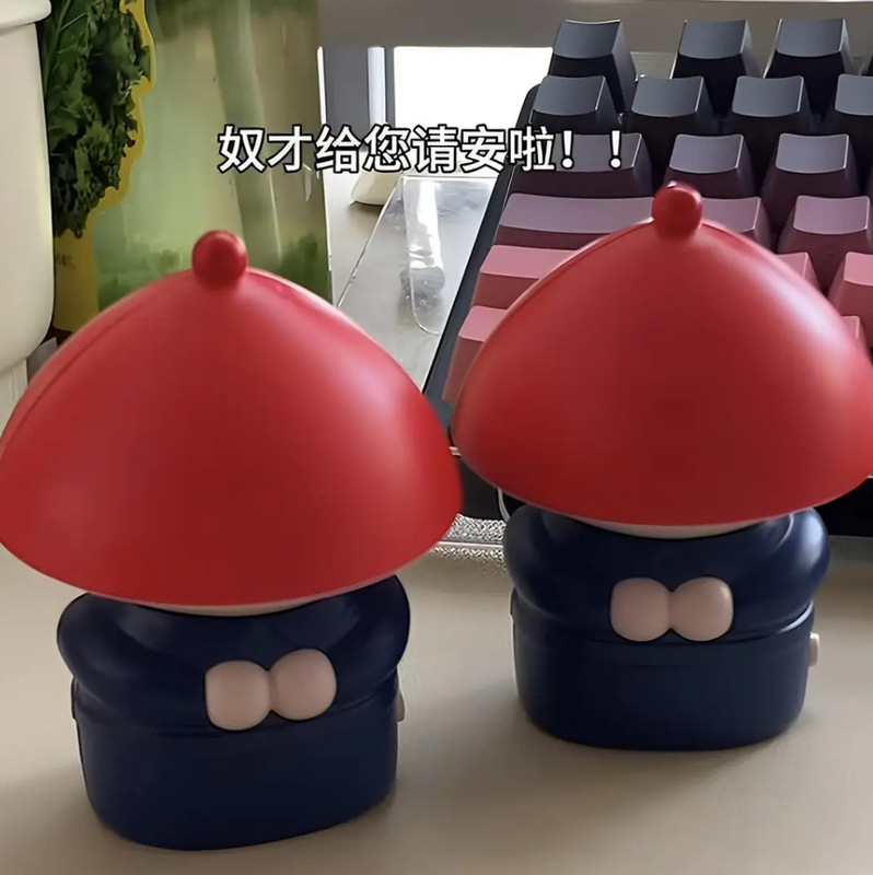 トレンディな内廷役人、音声制御効果音、クリエイティブな音声、キュートで面白い、デスクトップ装飾品、減圧おもちゃ、奴隷太監|undefined