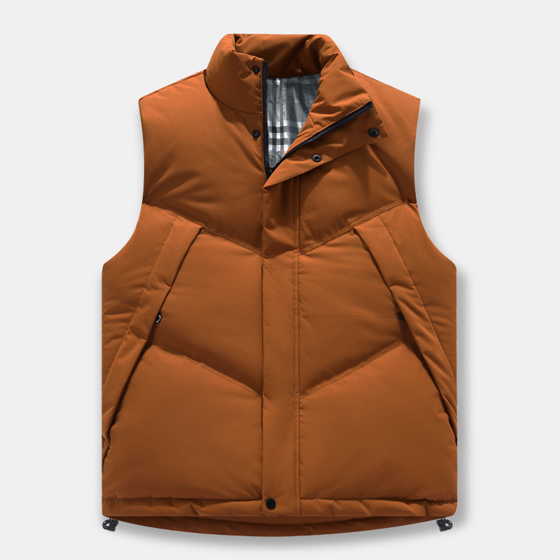 Cross-border graphene down cotton vest for men, autumn and winter casual fashion, windproof, thickened, plus size, couple's jacket