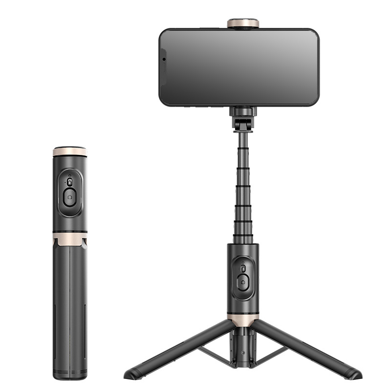 Q12 [black-73cm] aluminum alloy pole + hidden integrated tripod + bluetooth remote control