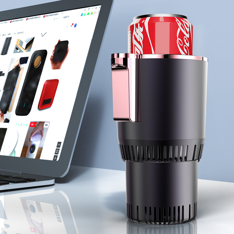Cross-border car smart hot and cold cup car beverage cola fast cooling heating cup portable small car refrigerator