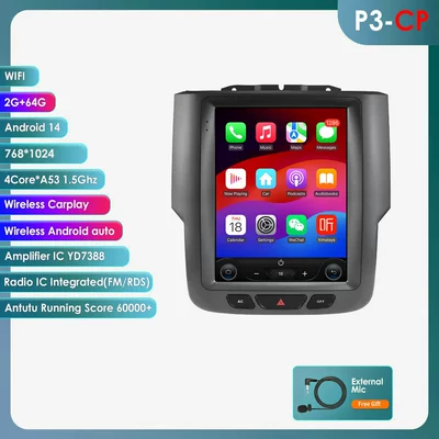Suitable for Dodge Ram1500 Ram DVD Navigation - model-a-wifi-version-quad-core-264g-with-carplay-97inch-suitable-for-13-18-dodge-rams
