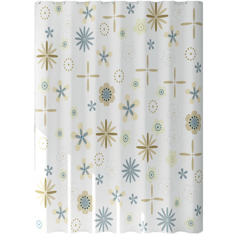 Baño engrosada PEVA Cortina de ducha impermeable y a prueba de moho Cortina de ducha varilla traje impermeable paño Punch-libre baño partición cortina