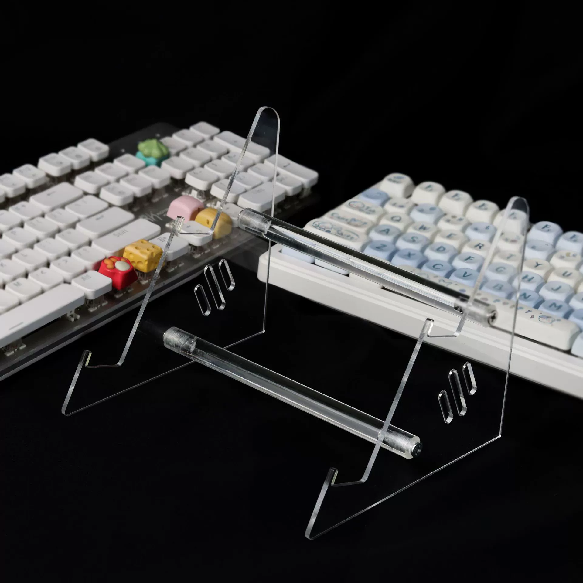 Removable acrylic keyboard, mechanical storage system