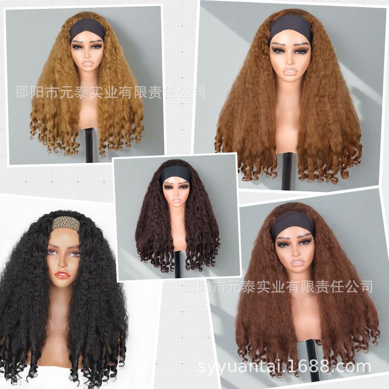 High Quality Multi Color Afro Curly Wigs With Headbang|undefined