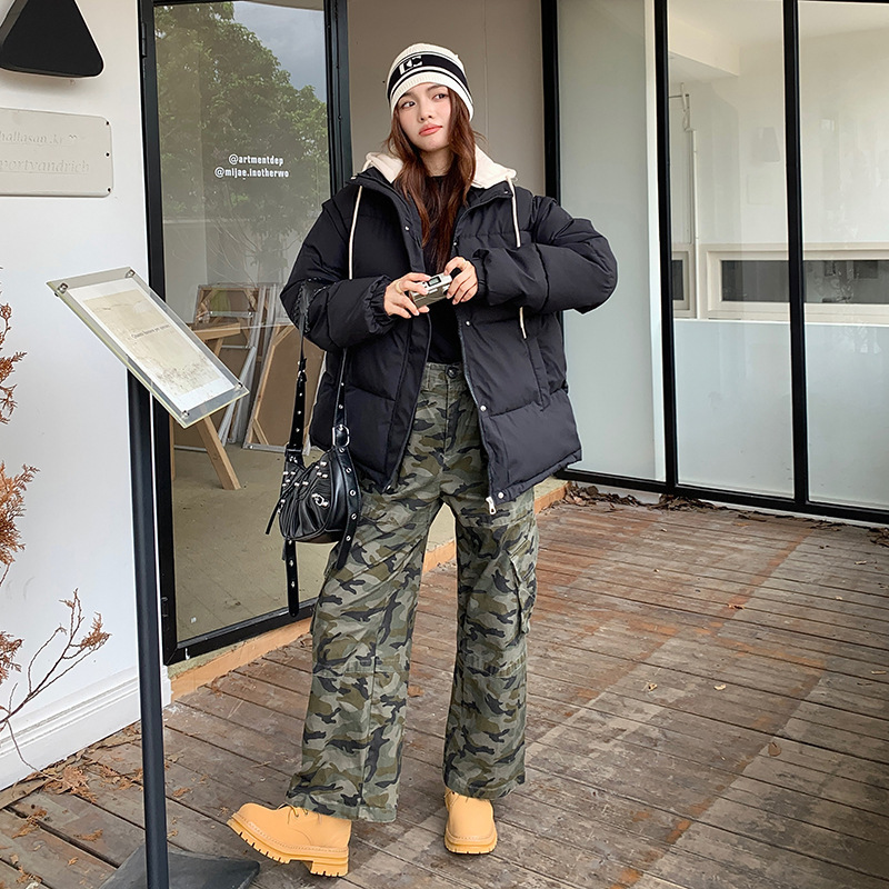 韩版可拆卸袖子假两件羽绒棉服女冬季新款宽松时尚马夹两穿外套潮|undefined