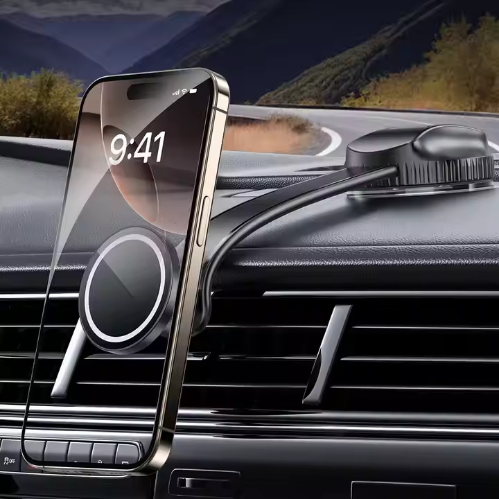 Suction cup mobile phone bracket 2025 new car navigation special car universal fixed support magnetic car bracket