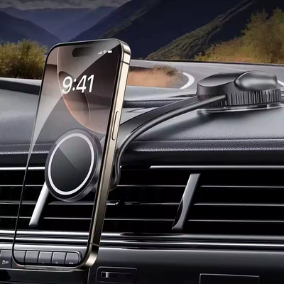 Suction cup mobile phone bracket 2025 new car navigation special car universal fixed support magnetic car bracket