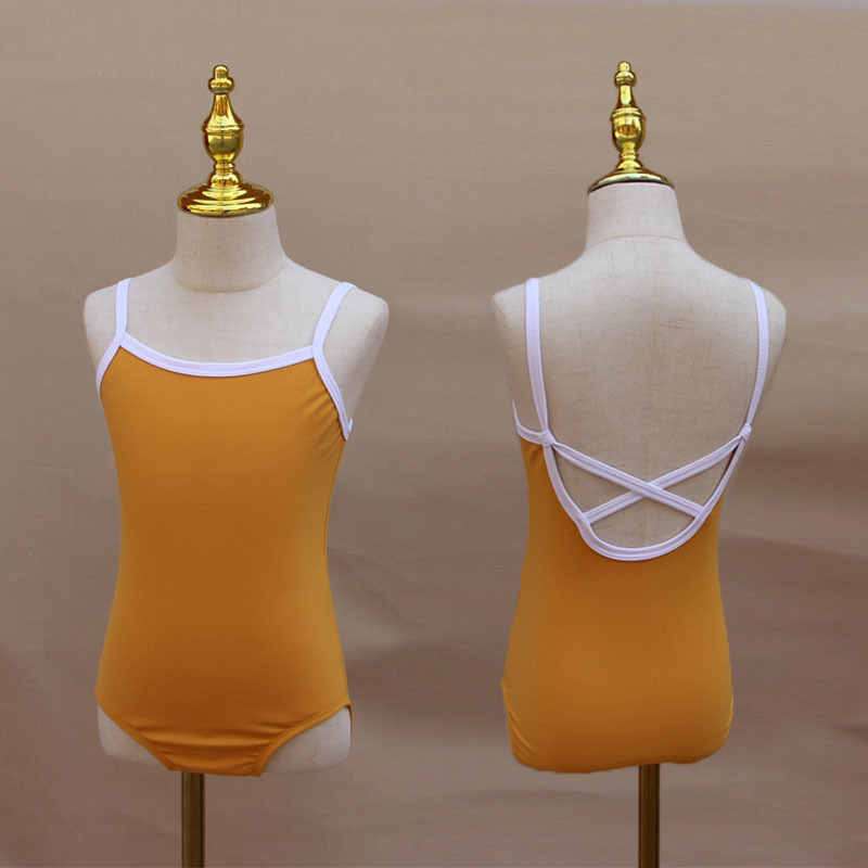 子供のダンス服の女の子の夏のストラップの連体服の幼児の練習の体操服のバレエの試験級の演出の形の服|undefined
