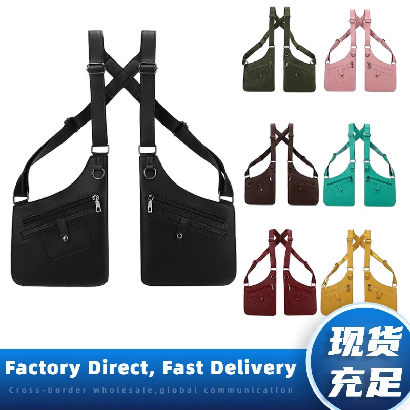 Men's Cross-Border Vest Bag, Multi-Functional Chest Bag, Tactical Vest Backpack, Single Shoulder Crossbody Chest Bag, Manufacturer Wholesale and Dropshipping
