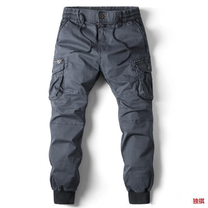 Amazon Four Seasons Men's Jogger Pants Plus Size Casual Cargo Pants European and American Loose Pants for Men