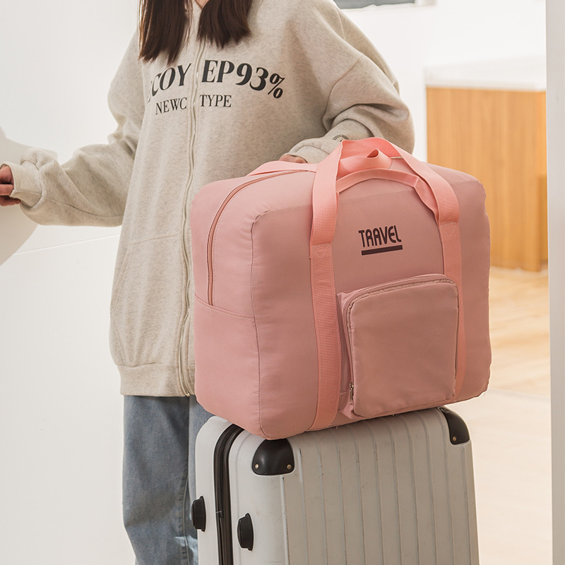 2023 primavera viaje de viaje bolsa de almacenamiento de doble capa impermeable engrosada carro Portátil Bolsa de hombro viaje de larga distancia bolso